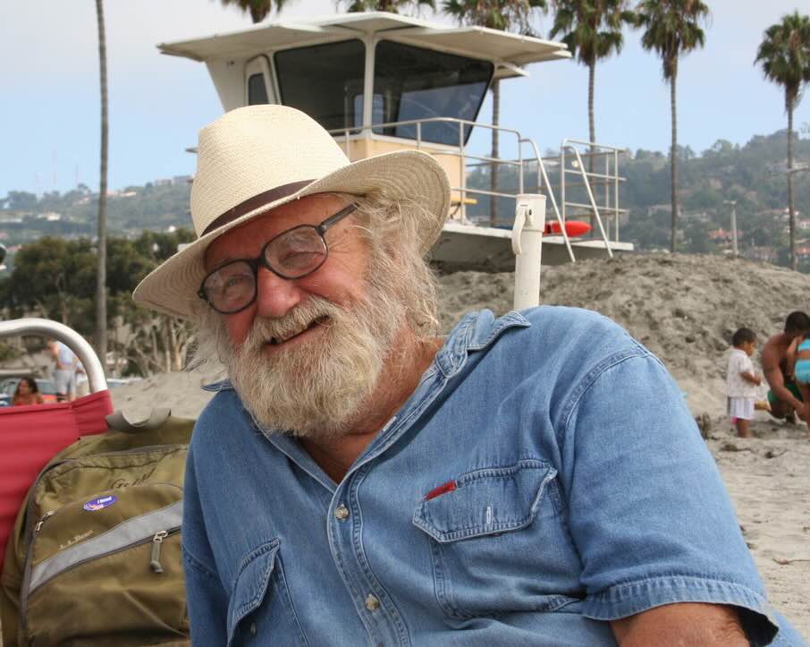 Adriano Garsia at La Jolla Shores in 2005